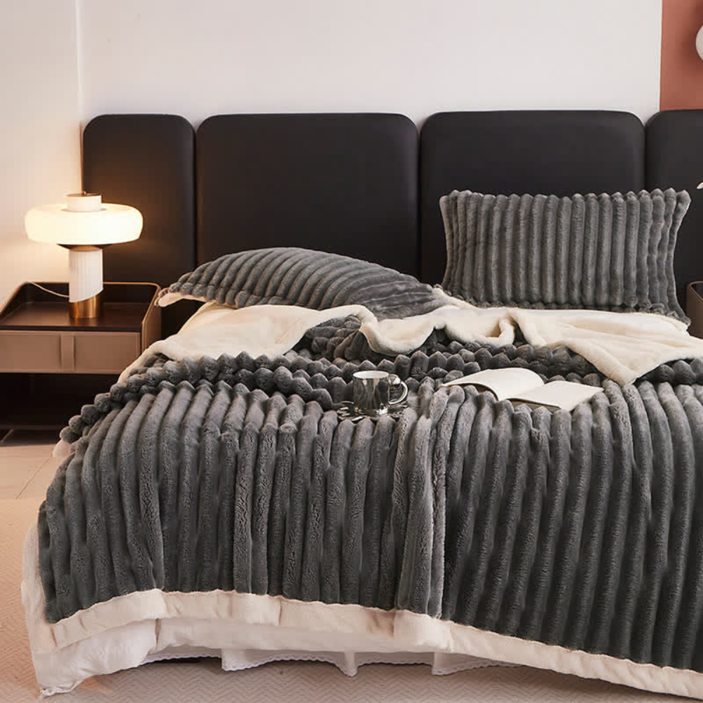 Mjukt Falskt pälsfleecefilt