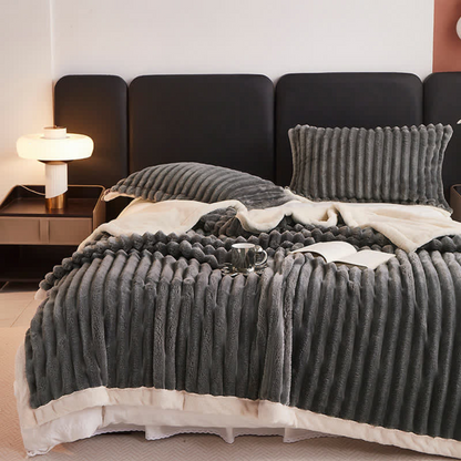 Mjukt Falskt pälsfleecefilt