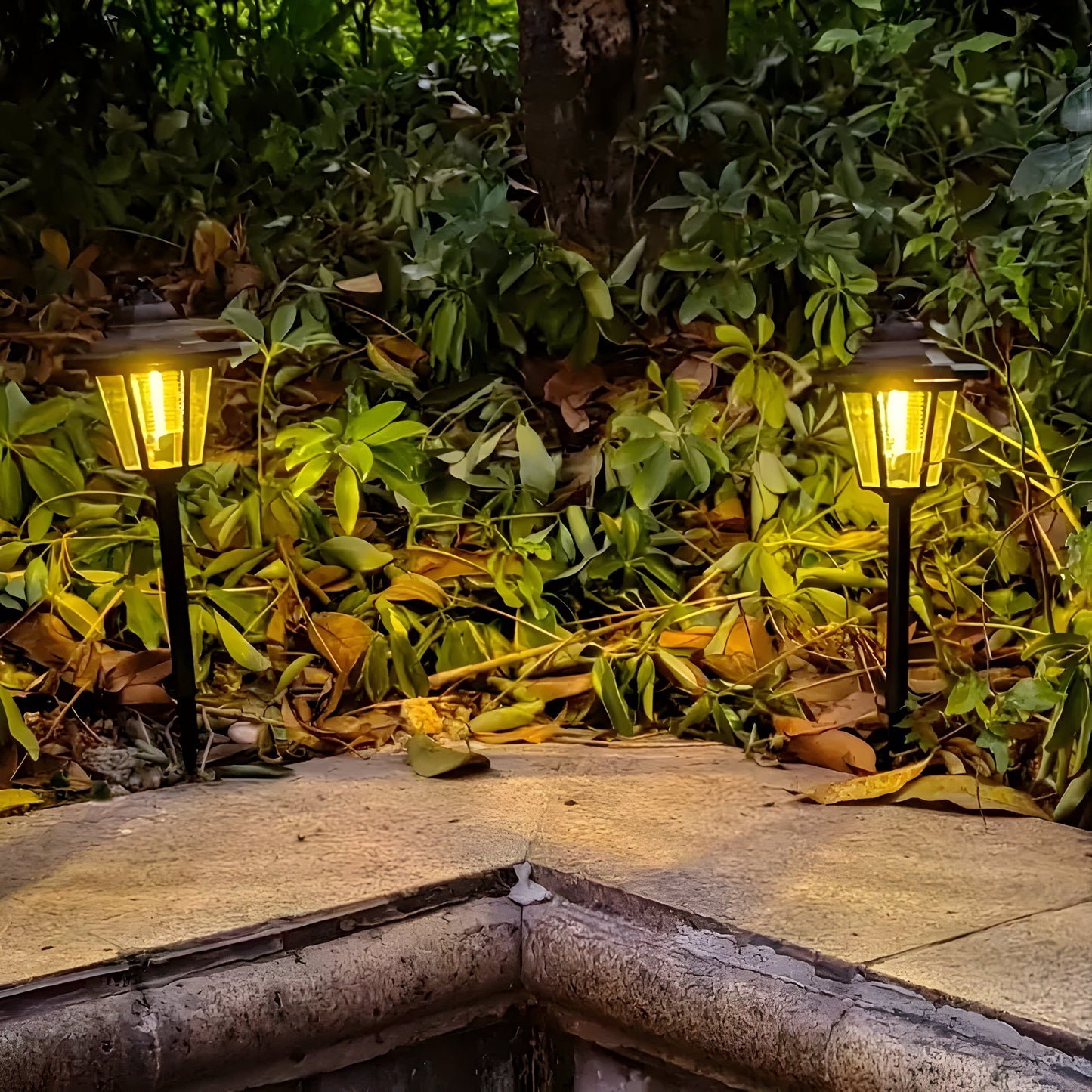 LumiTrail Light – Vintage 2-pack solcelliga trädgårdslampor för utomhus med LED