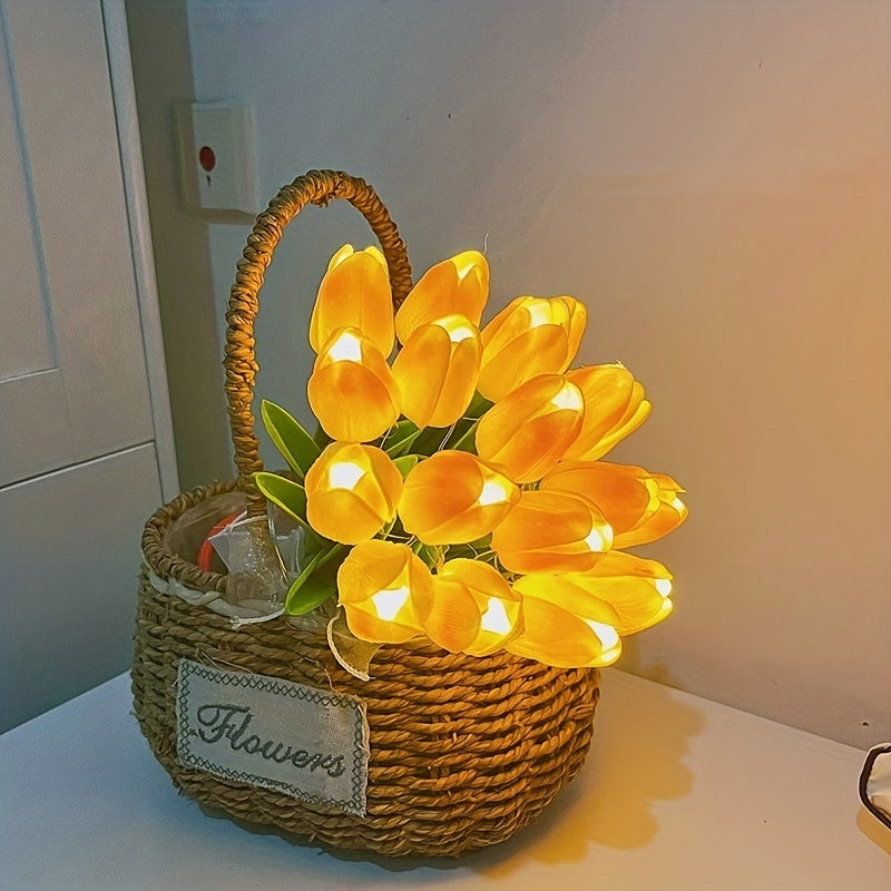 Tulp-Lampa - LED Bukett Nattlampan för Rumsdekoration