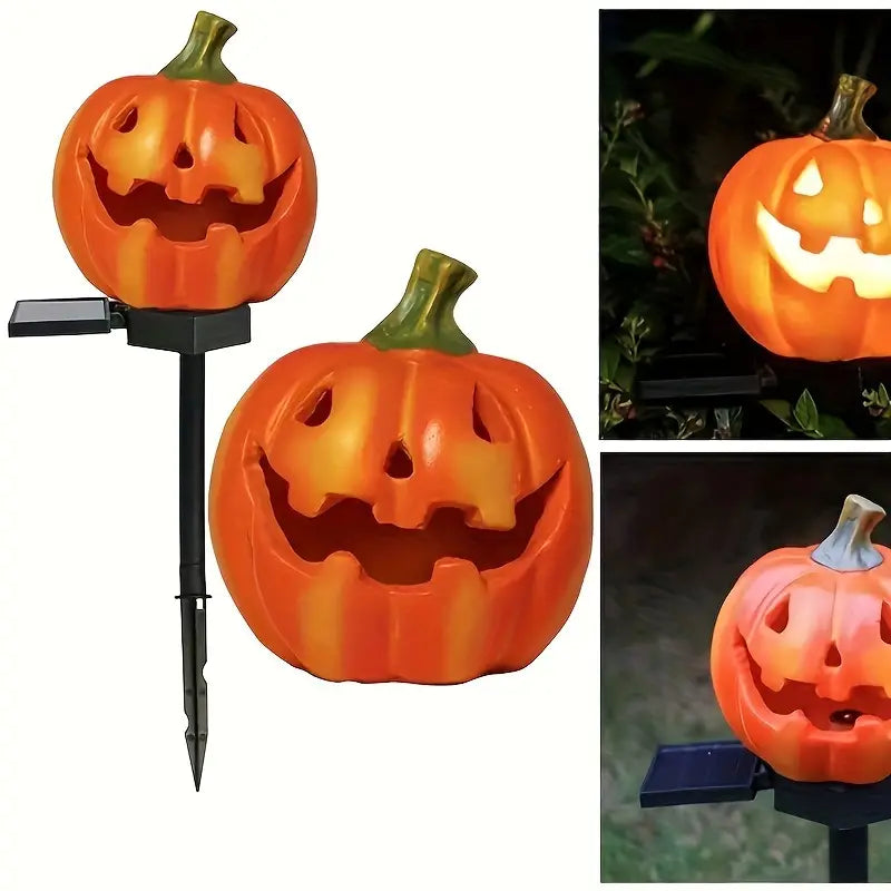 Halloween Solar Pumpa Ljus – Väderbeständiga LED Trädgårdslampor för Utomhus &amp; Festdekoration