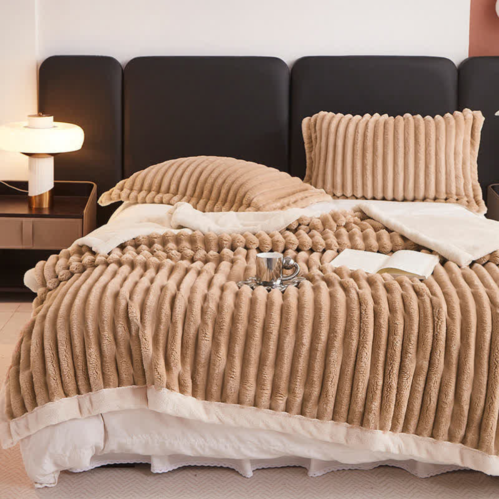 Mjukt Falskt pälsfleecefilt