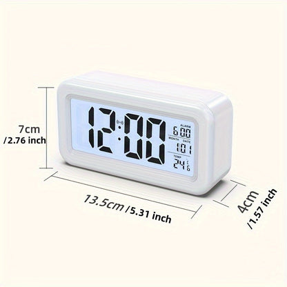 Digital väckarklocka med LCD-skärm - Datum- och temperaturvisning