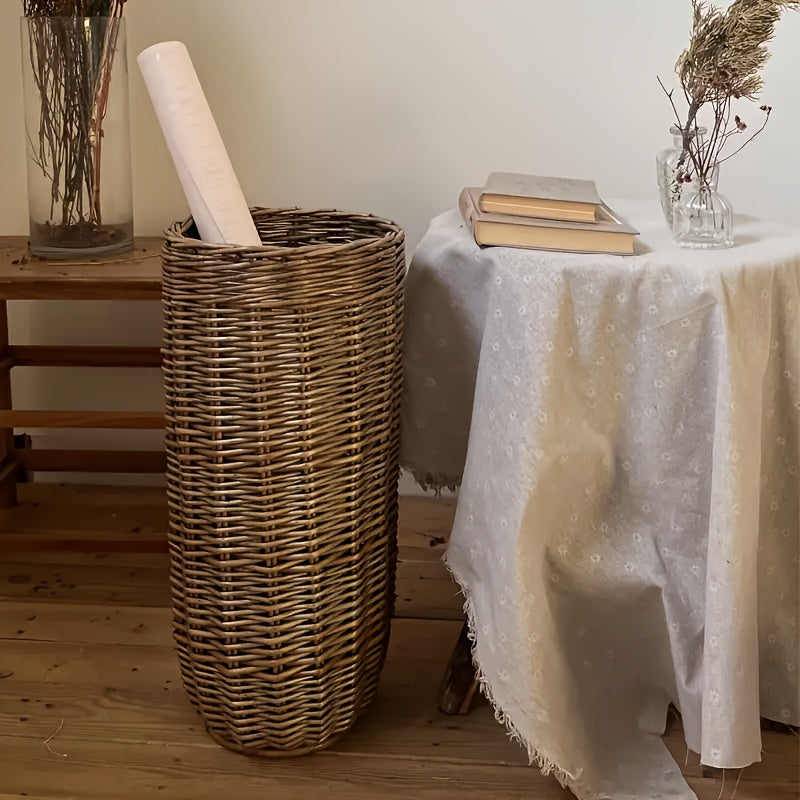 Vintage Handgjord Pilkorg - Stilig och Funktionell för Alla Hem