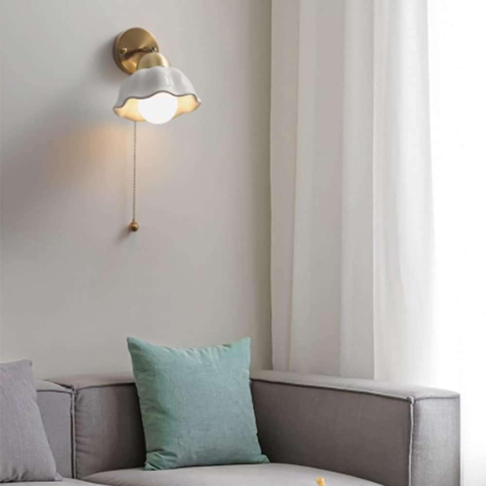 Fransk Vit Justerbar Vägglampa