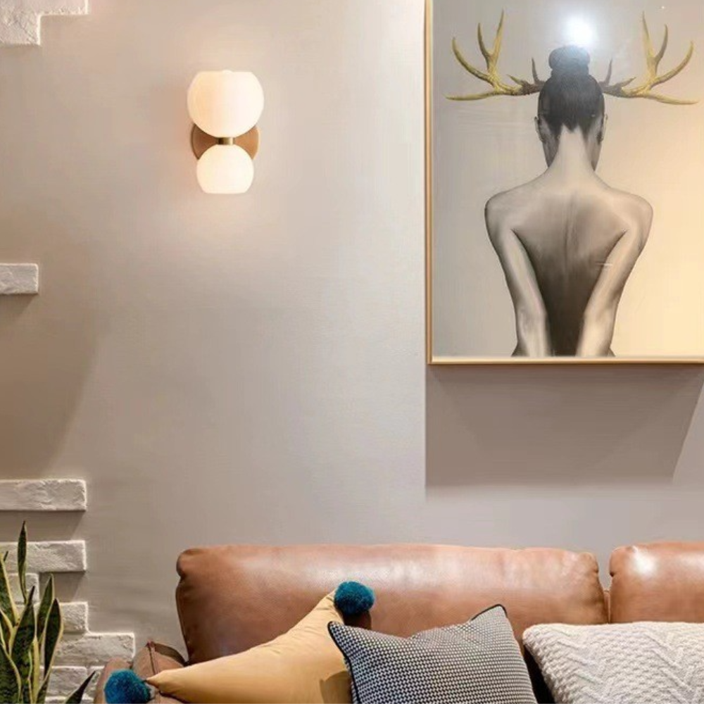 Valentina Modern LED Vägglampa från Luminoir - Vit - Metall/Glas - För Vardagsrum