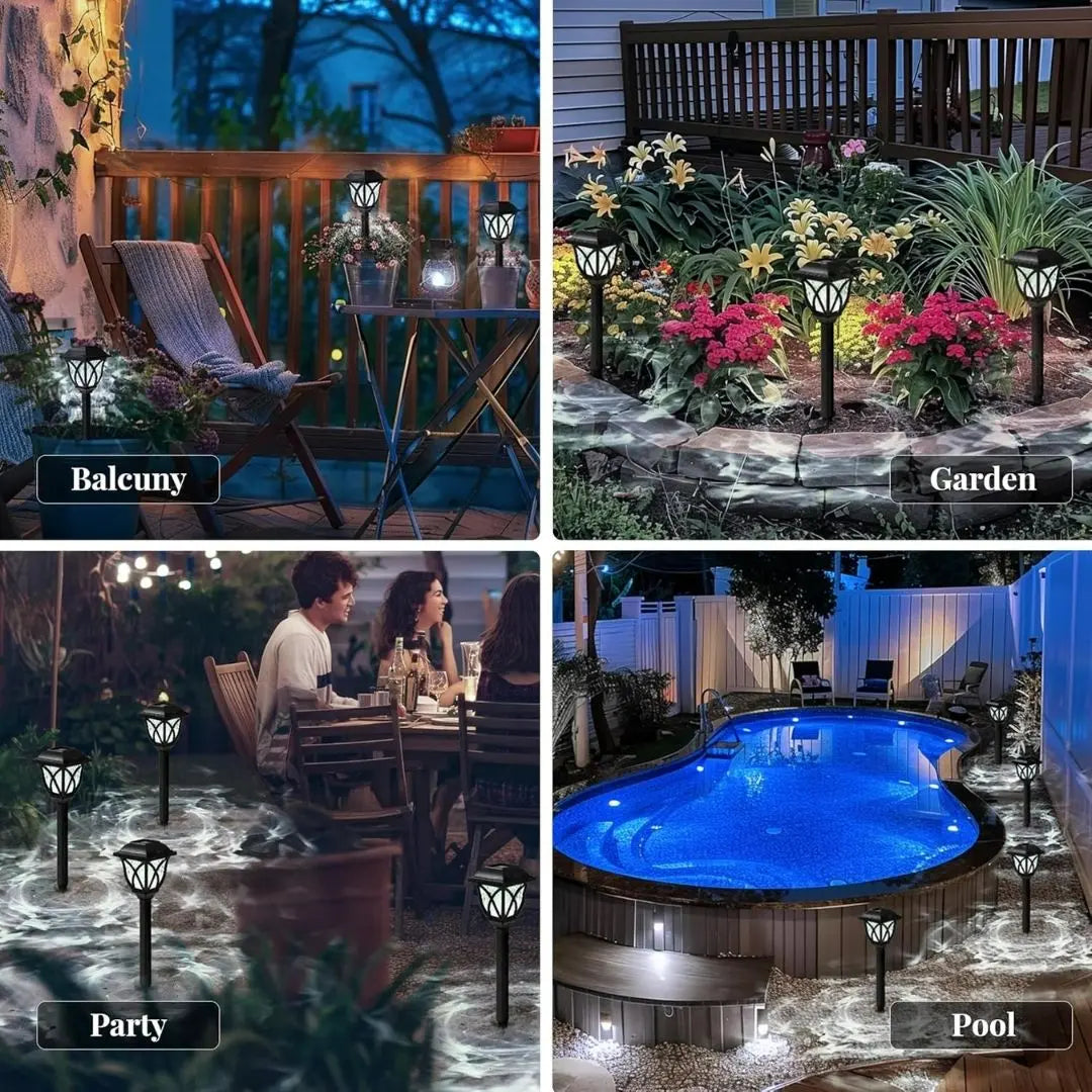 Royallure Solar Trädgårdslampor – Vattentät LED, Automatisk På/Av, Skymning-till-Dag Grytor
