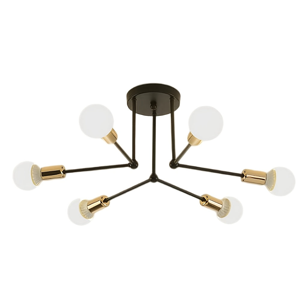 RetroLampa - Industriell 6-armad Taklampa