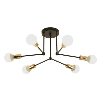 RetroLampa - Industriell 6-armad Taklampa