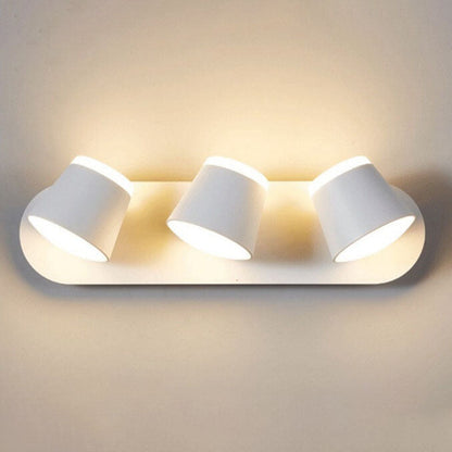 ScandiGlow – Justerbar LED Vägglampa med Cylinderformad Skärm, Finns i 1/2/3 Ljuspunktet