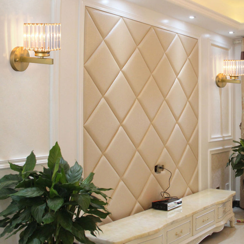 Crystal Hallway Wall Light | 5.9″×9.4″ | Järn‑Kristall Armatur | Hårdkopplad | Brick by Brick