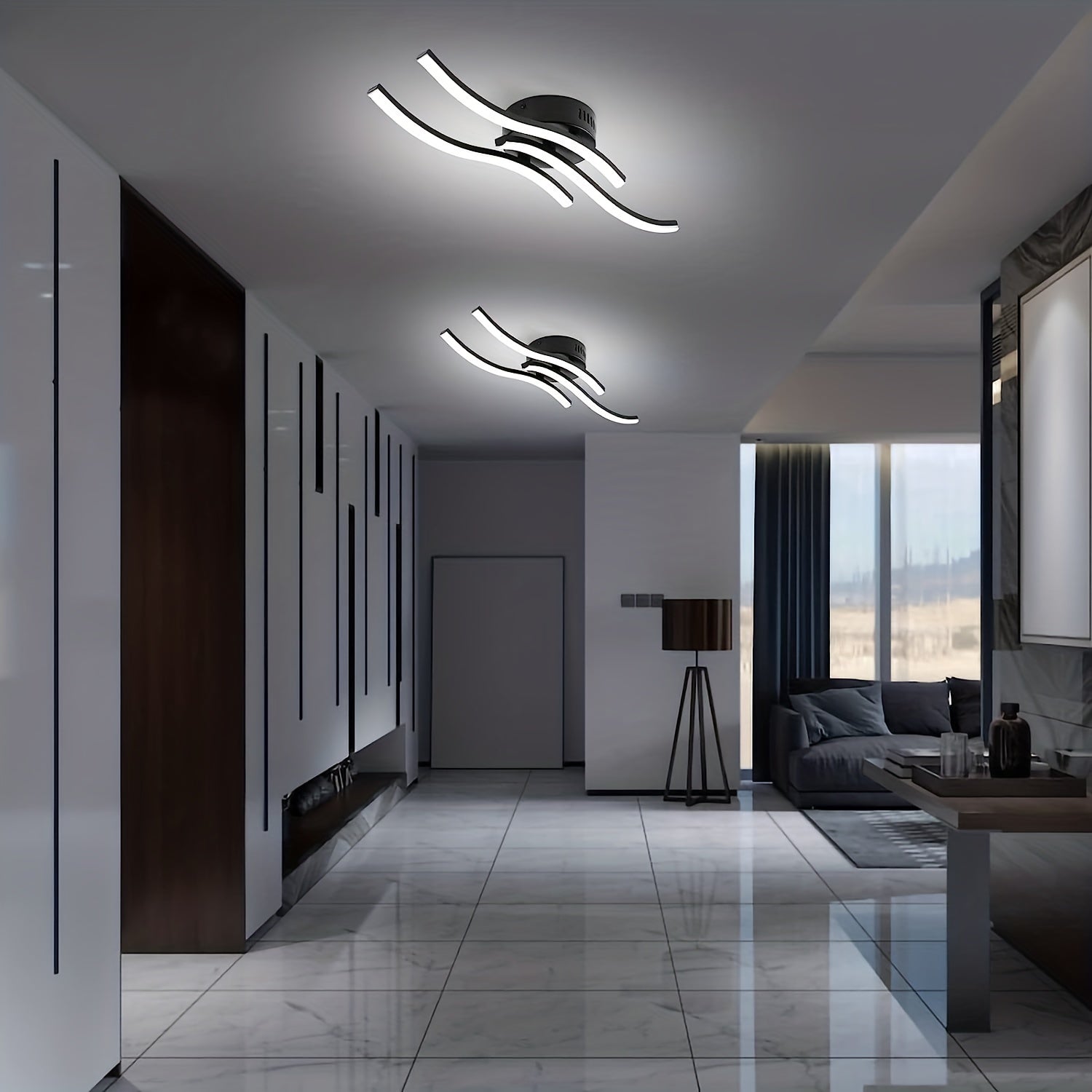 LumaCurve - Dimbar LED Plafondlampa med Elegant Kurvdesign