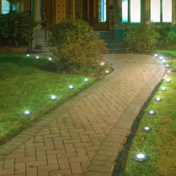 GlowDiscs – Utomhus solcellslampor, set om 8