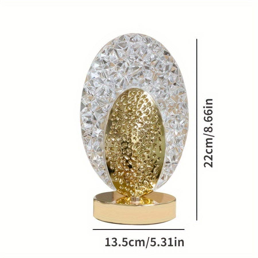 FeatherLamp - USB Touch Bordslampa med Påfågelfjäderdesign, Oändligt Dimbar LED Ljus