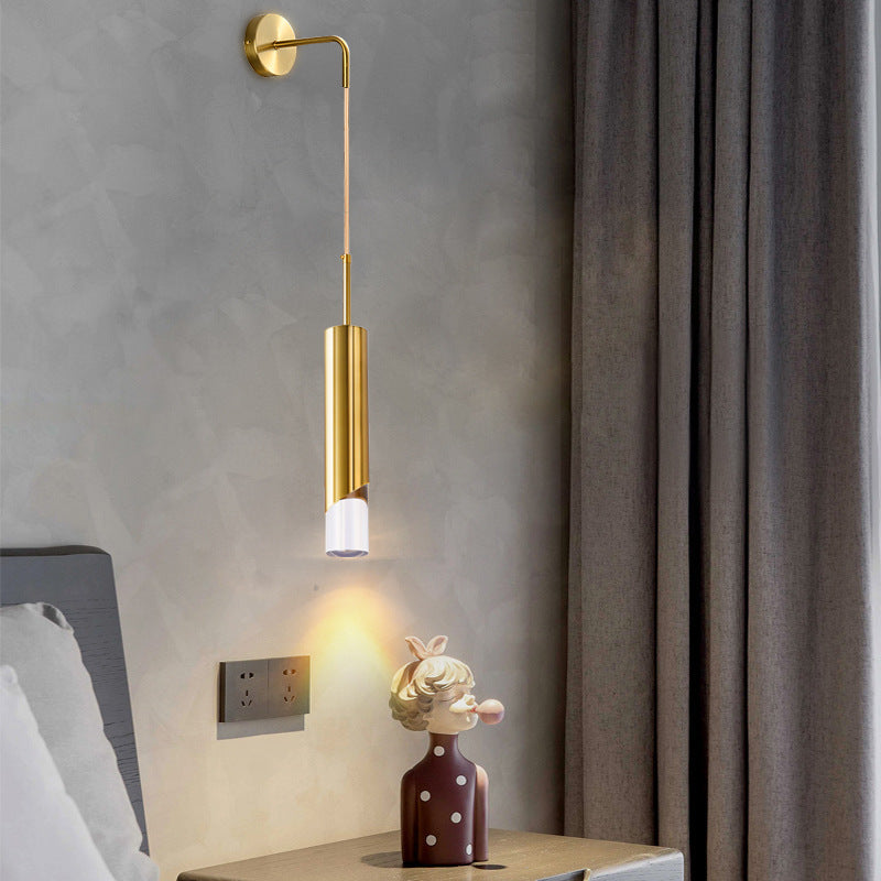 Elegant LED Vägglampa Guld/Svart Sovrum