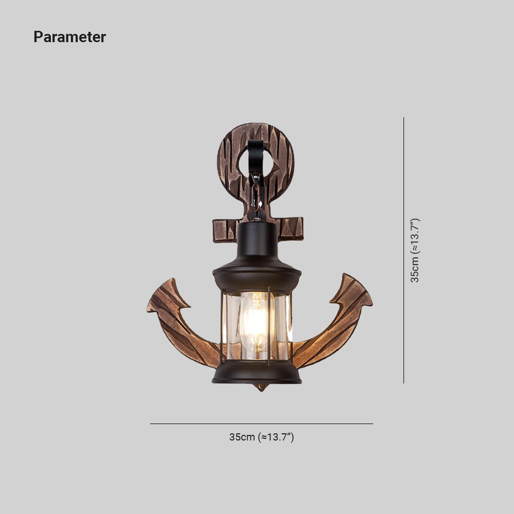 Austin Vintage LED Vägglampa - Anker, Mat- / Vardagsrum, Metall/Trä