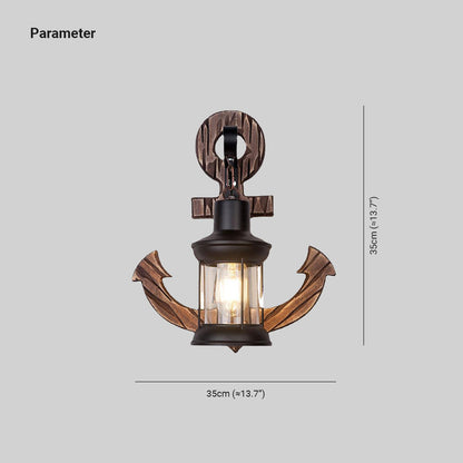 Austin Vintage LED Vägglampa - Anker, Mat- / Vardagsrum, Metall/Trä