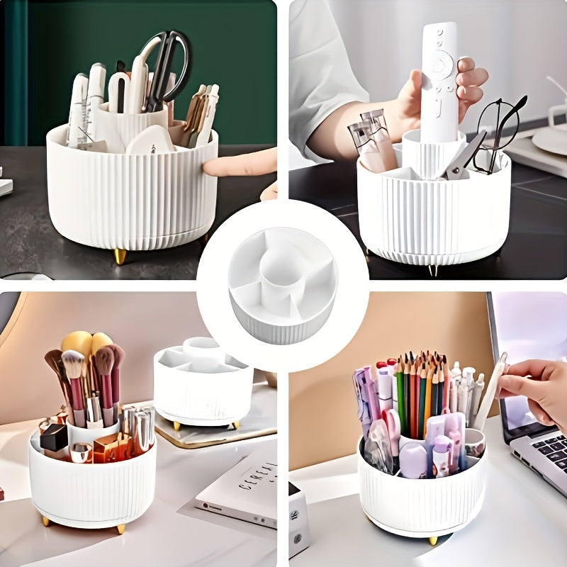 Makeup Organizer Svart Rotera Plast Förvaring