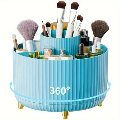 Makeup Organizer Svart Rotera Plast Förvaring