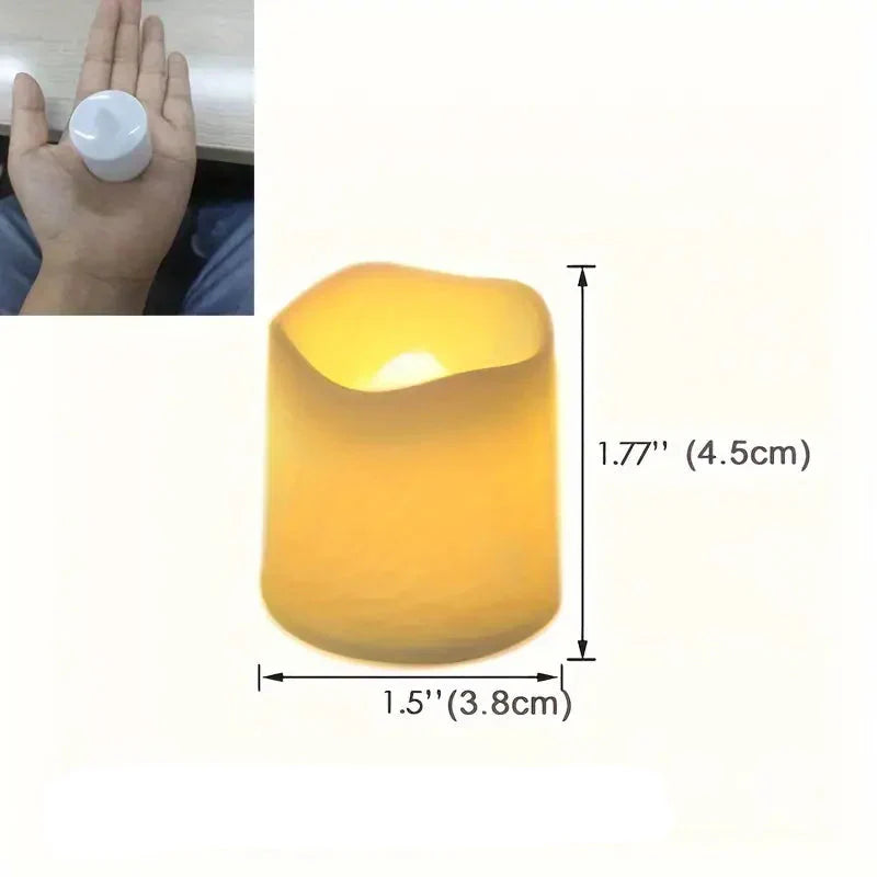 Halloween &amp; Jul LED Teeljus Set – 24 flamefria ljus med glitter &amp; varmt ljus