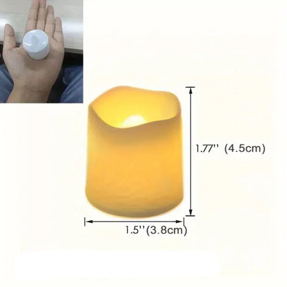 Halloween &amp; Jul LED Teeljus Set – 24 flamefria ljus med glitter &amp; varmt ljus