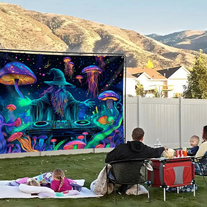 Halloween Fluorescerande väggbonad – Mystisk väggdekoration med ljuseffekt