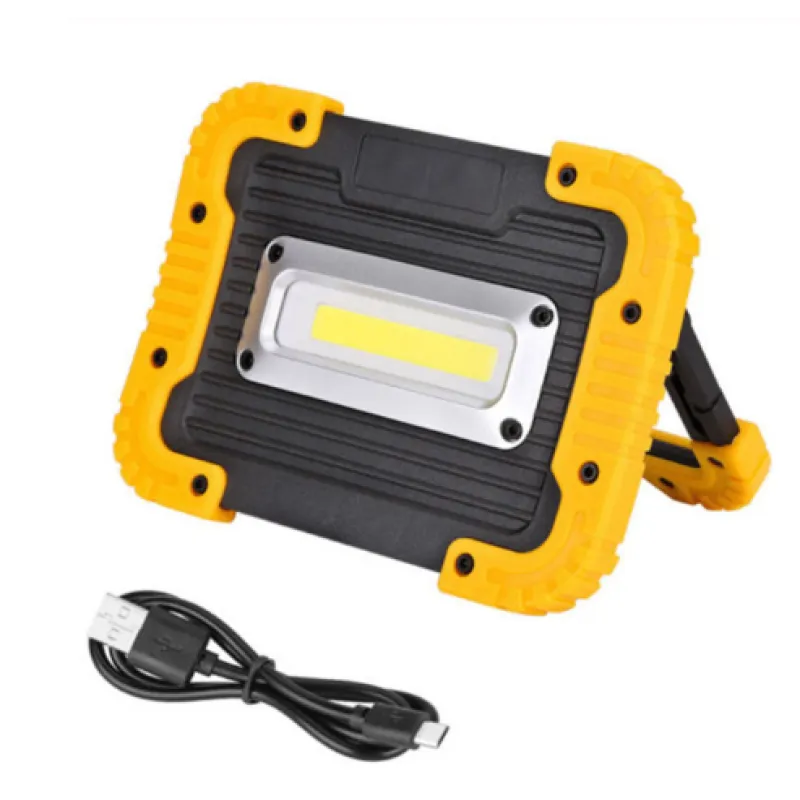 Uppladdningsbar LED byggarbetslampa – Bärbar arbetslampa med USB och robust hölje