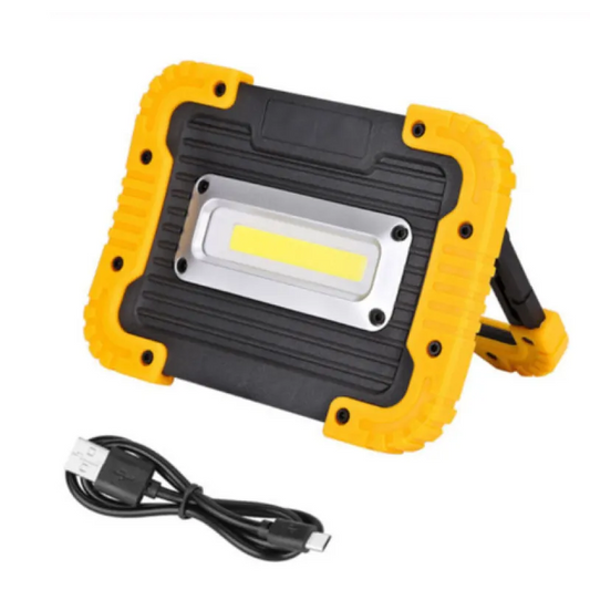 Uppladdningsbar LED byggarbetslampa – Bärbar arbetslampa med USB och robust hölje
