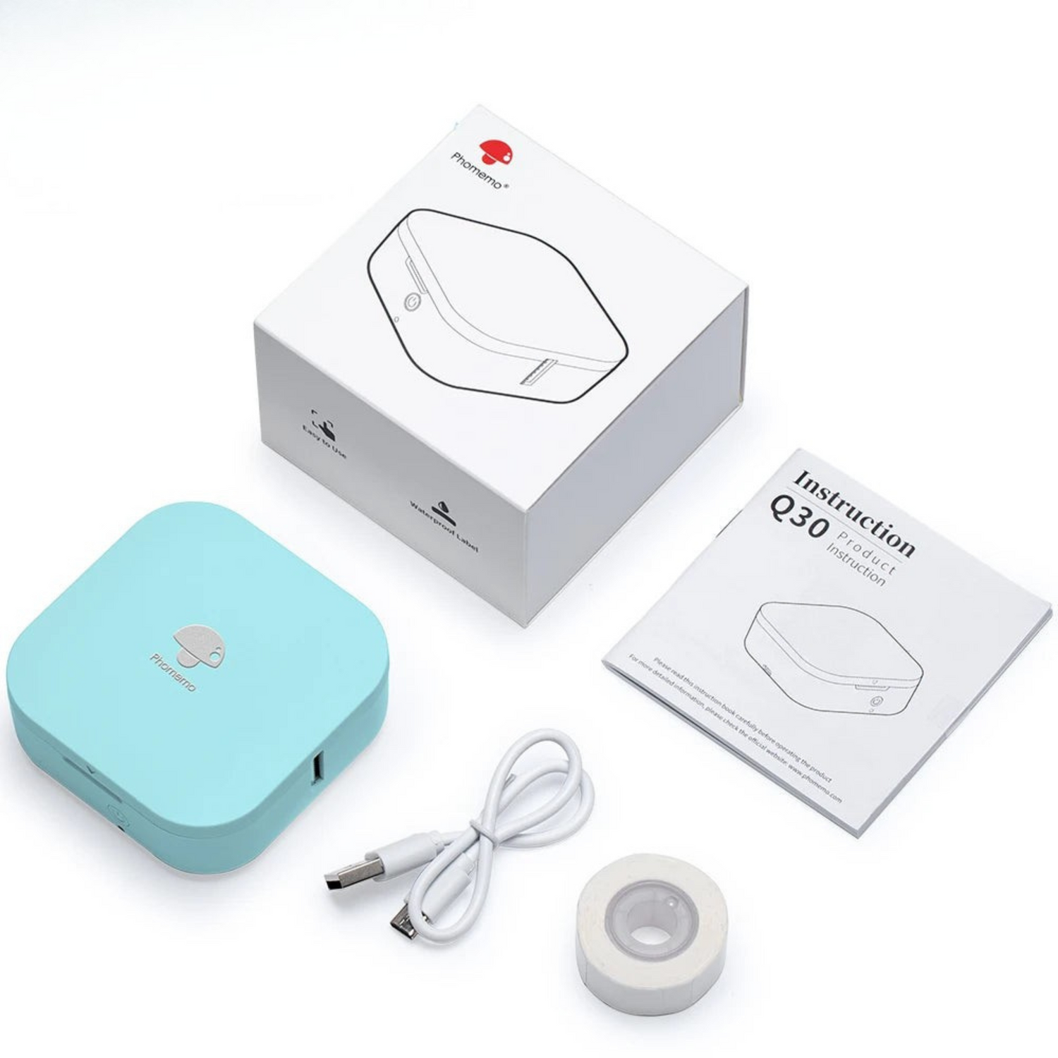 PRINTIFY – Trådlös termisk etikettutskriftare med Bluetooth &amp; bärbar bläcklös utskrift