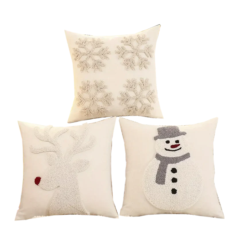 Carvallo - Traditionellt feriepudtäcke med snögubbe- och rendesign | 1+1 Gratis