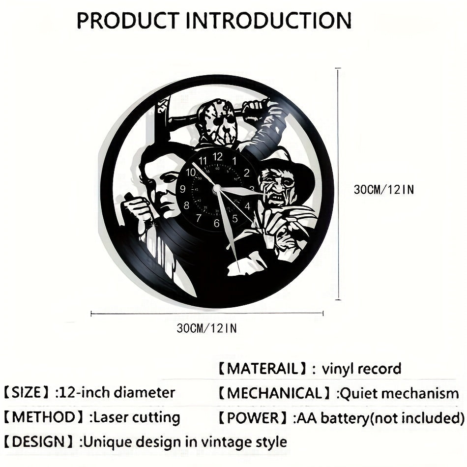 VinylHorror - Stil Horror-tema Väckarklocka, Vinylskiva