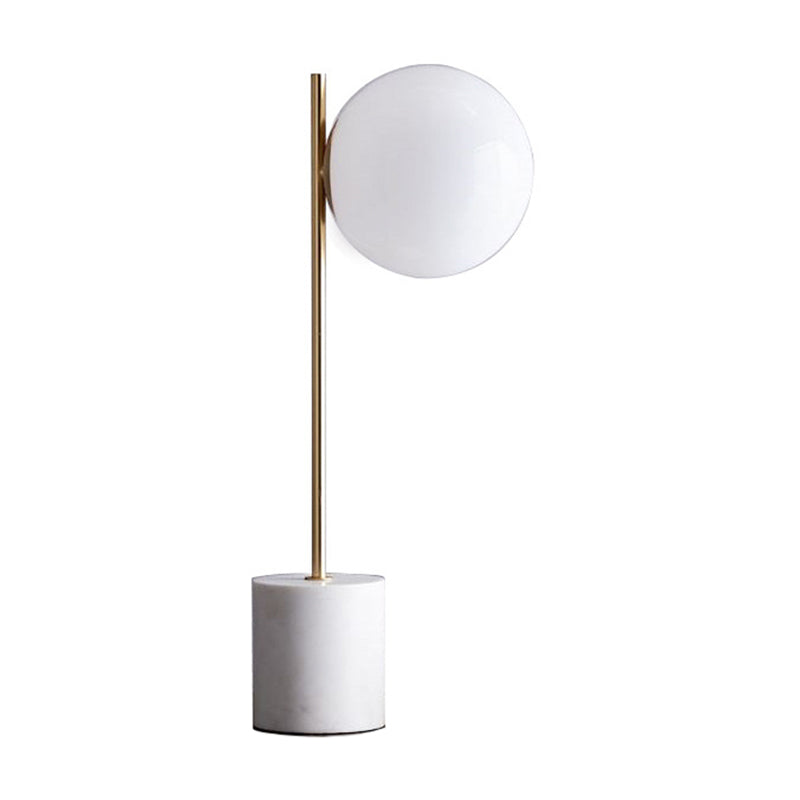 MarbleGlow - Modern Sfärisk Bordslampa med Marmorbas