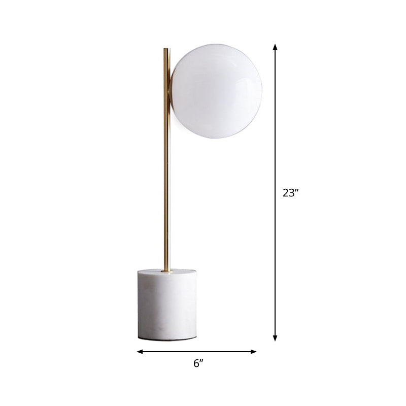 MarbleGlow - Modern Sfärisk Bordslampa med Marmorbas
