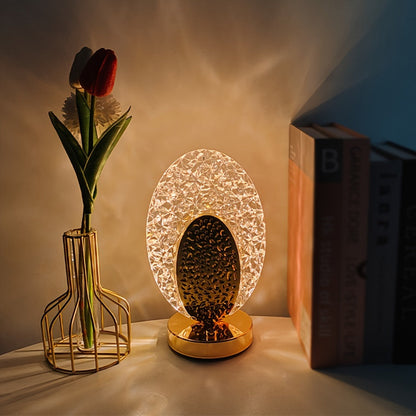 FeatherLamp - USB Touch Bordslampa med Påfågelfjäderdesign, Oändligt Dimbar LED Ljus