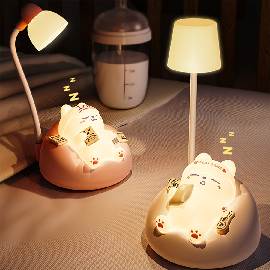 LumiKat - Mjuk Katt Nattlampa med USB Laddning