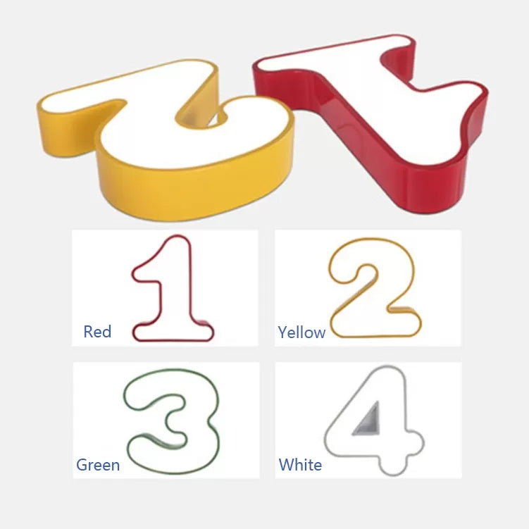 NumberLight – Modern LED Plafondlampa i Sifferform för Barn