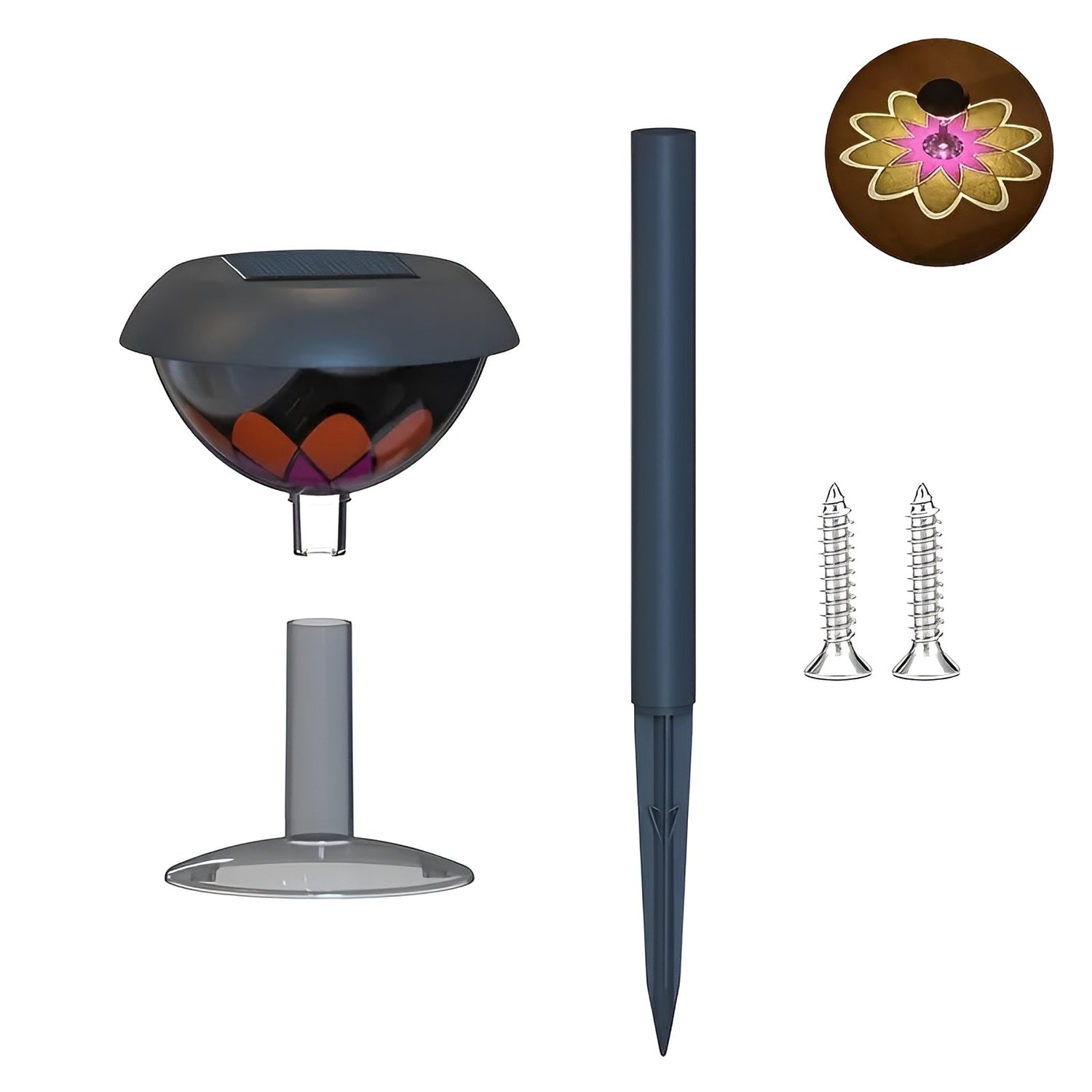 Solarlampor för utomhusbruk – 2 stycken LED trädgårdsbelysning med skymningssensor | Automatiskt på/av