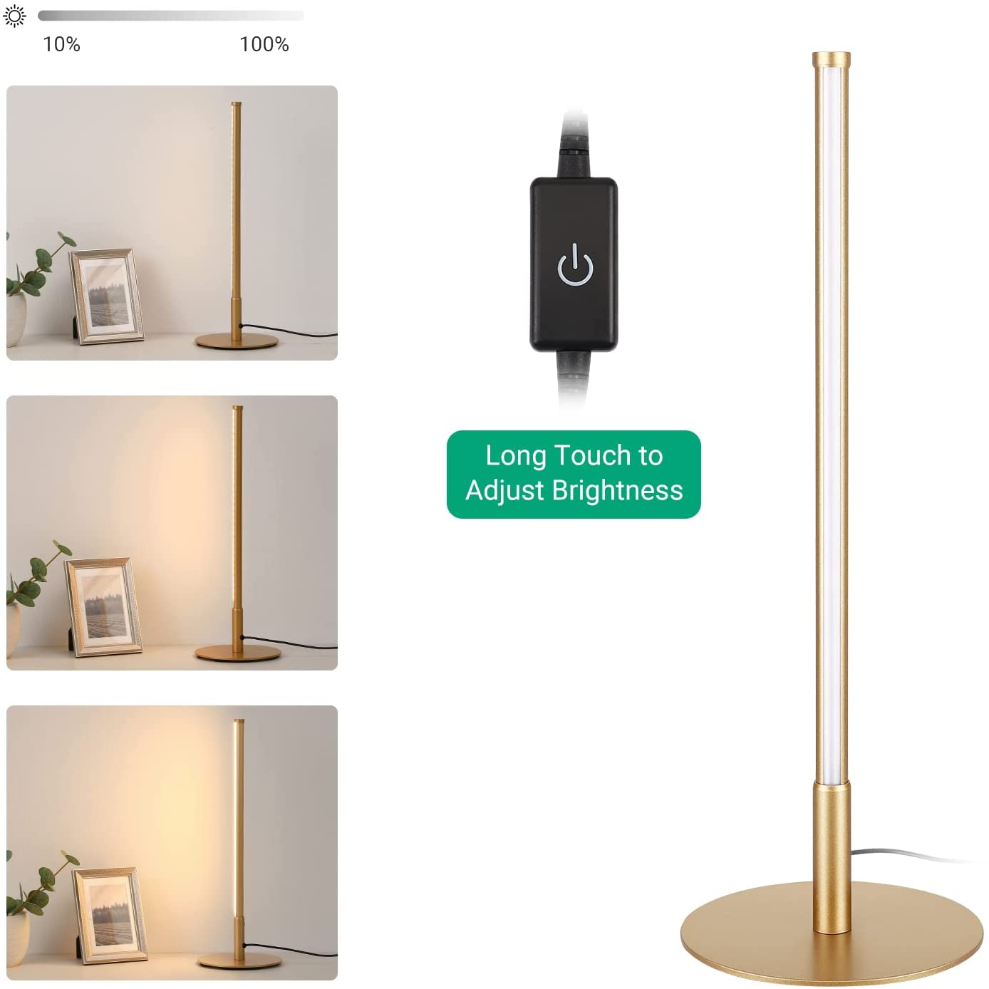 Guld Bordslykta med Minimalistisk Design