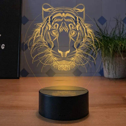 LumiVision - 3D LED Bordslampa med Optisk Illusion och Dimbar Belysning