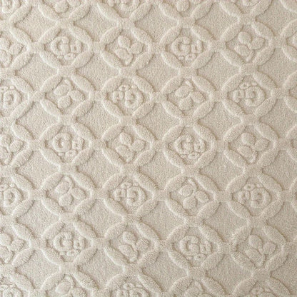 Mjukt Vinter Fleece Täcke – Elegant Blad Broderi Accent