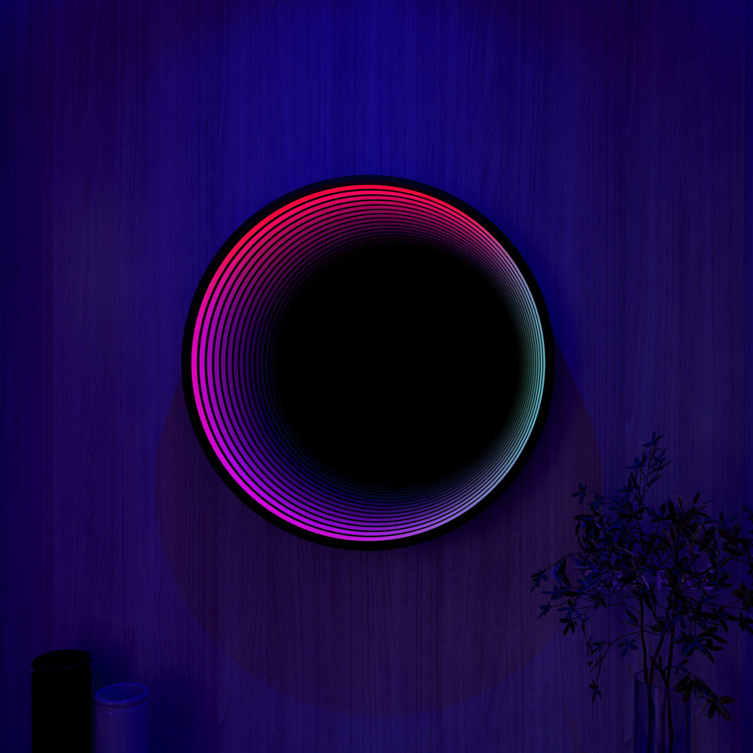3D Cirkel Infinity Spegel Vägglampa