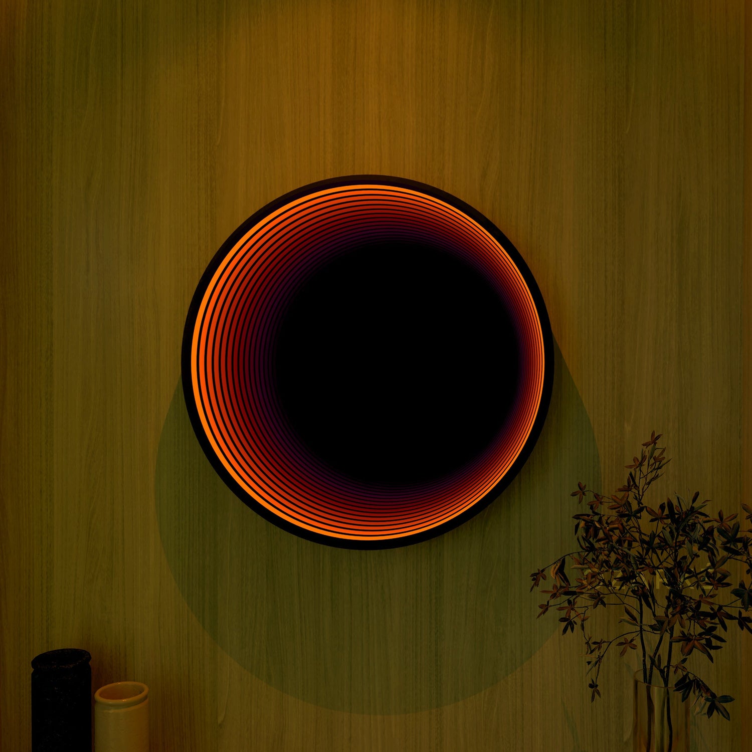 3D Cirkel Infinity Spegel Vägglampa