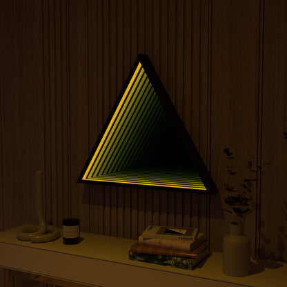 3D Triangel Oändlighet Spegel Vägglampa