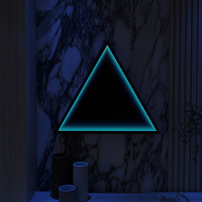 3D Triangel Oändlighet Spegel Vägglampa