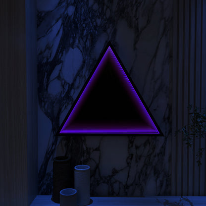 3D Triangel Oändlighet Spegel Vägglampa
