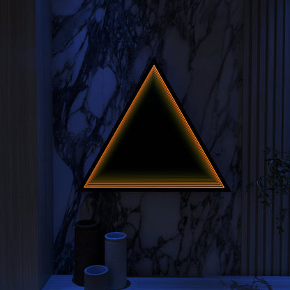 3D Triangel Oändlighet Spegel Vägglampa