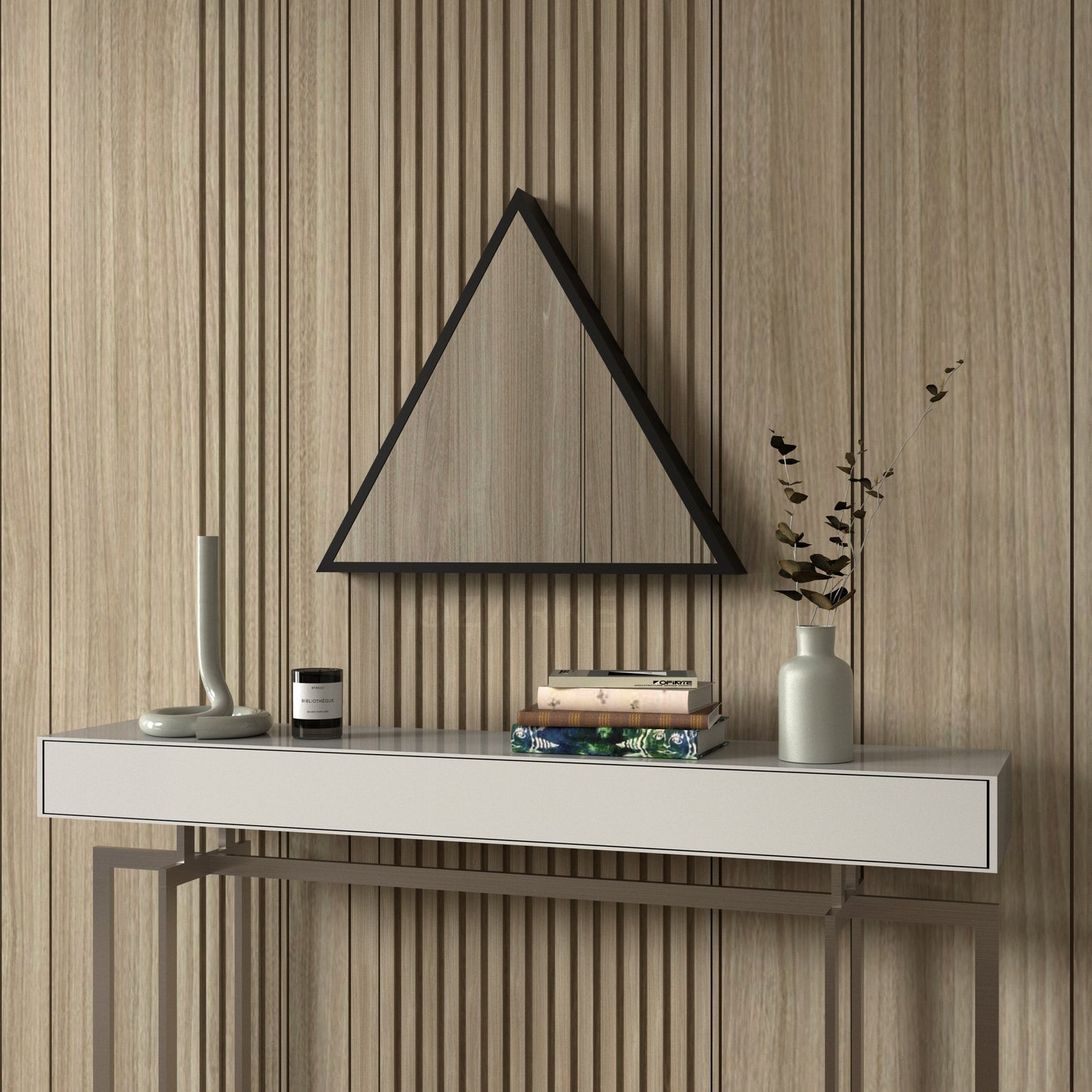 3D Triangel Oändlighet Spegel Vägglampa