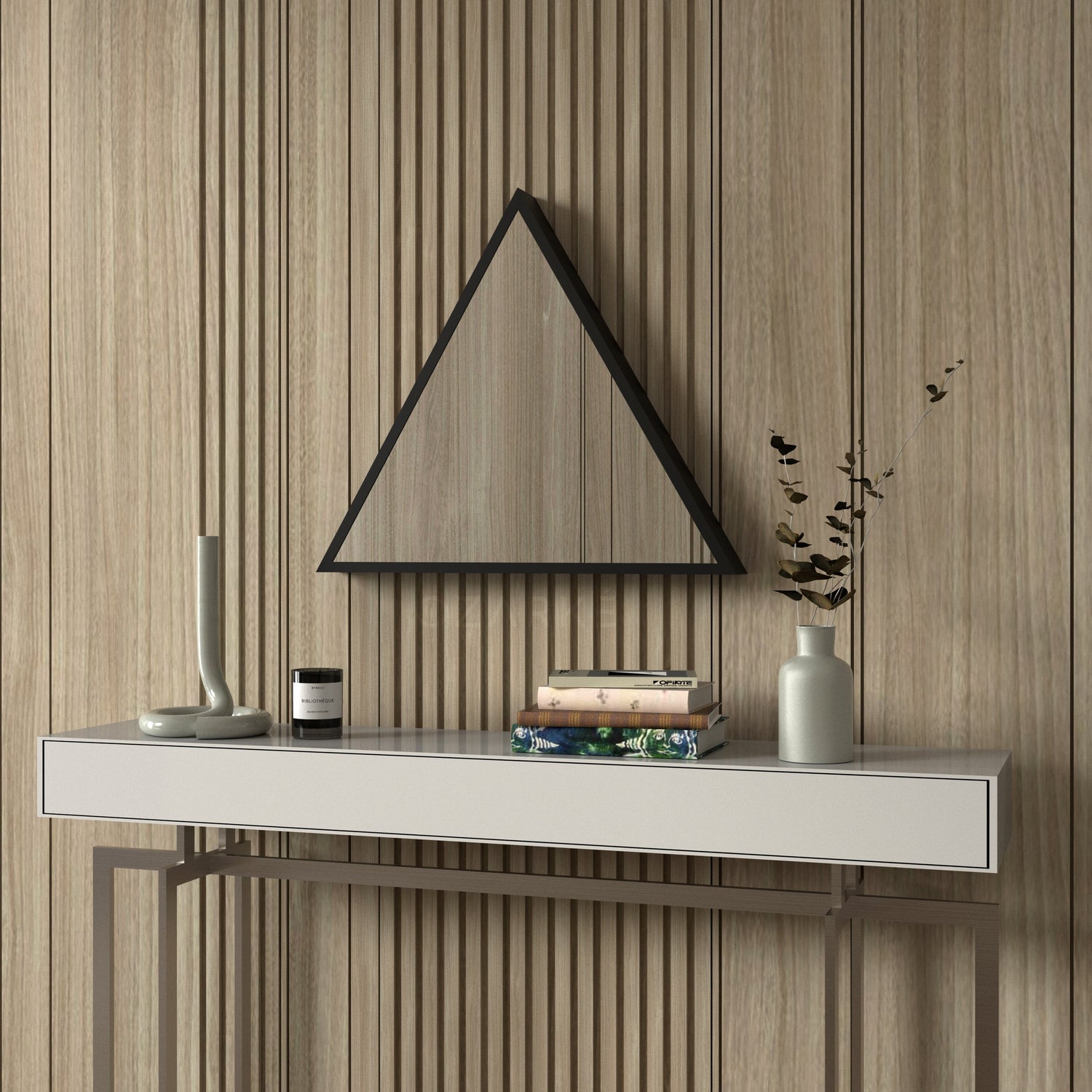 3D Triangel Oändlighet Spegel Vägglampa