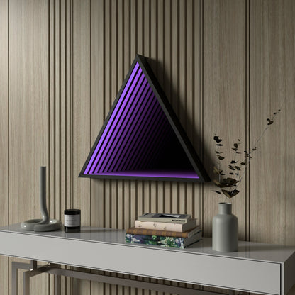 3D Triangel Oändlighet Spegel Vägglampa