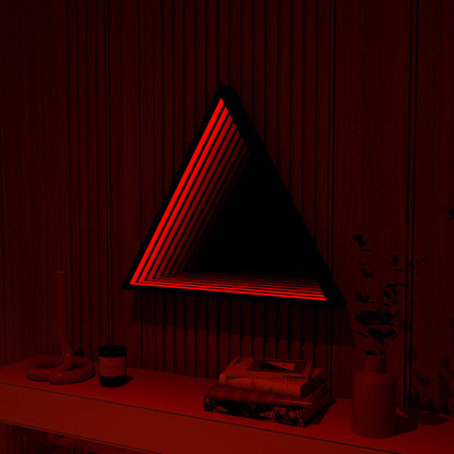 3D Triangel Oändlighet Spegel Vägglampa